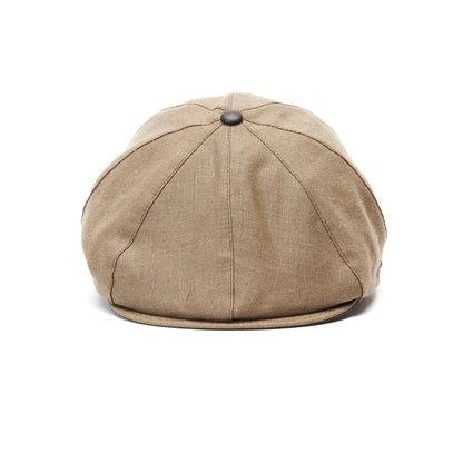 Goorin Bros. mr cohen linen gatsby flatcap Khaki front view