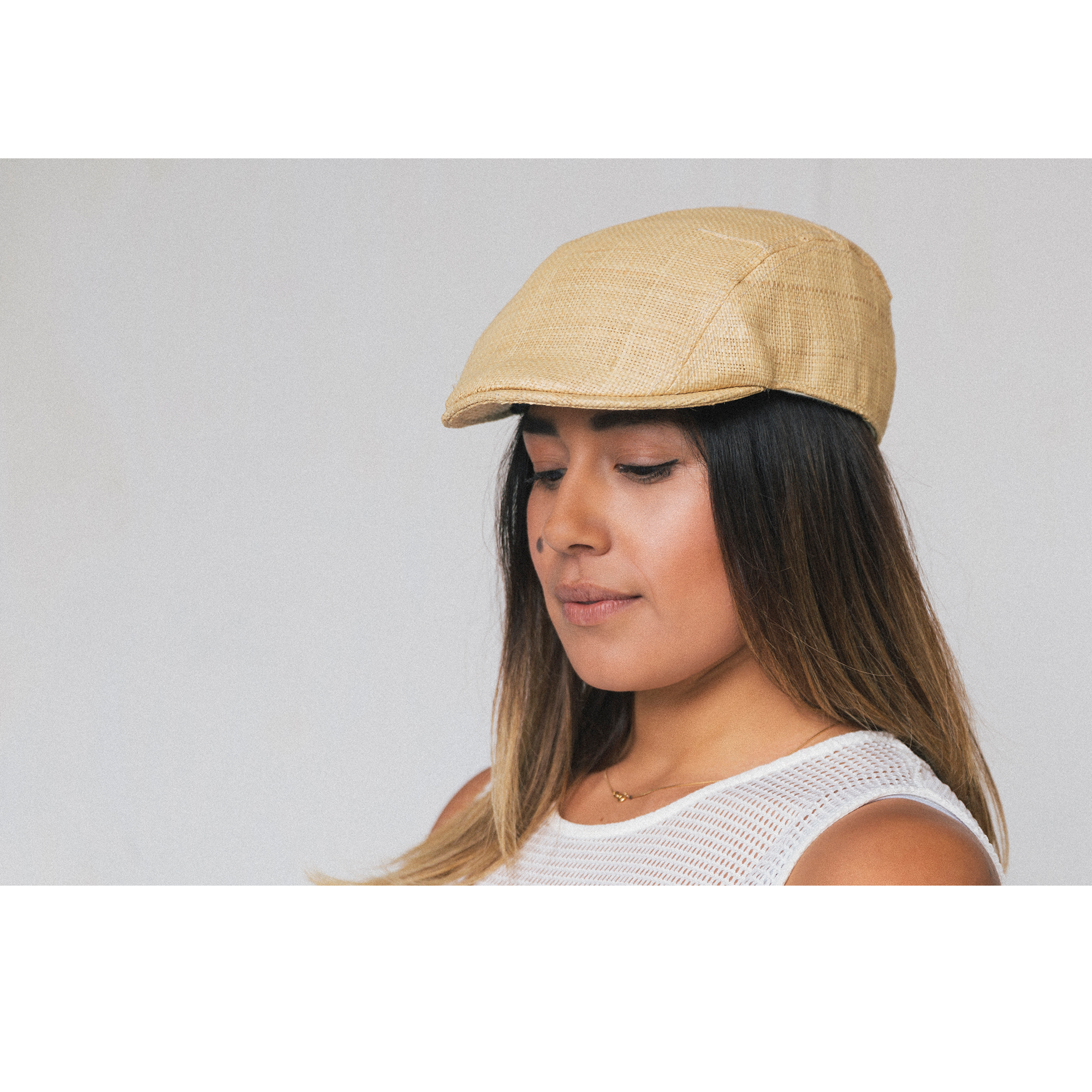 Goorin Bros. festival straw low profile ivy flatcap Natural  womens styling