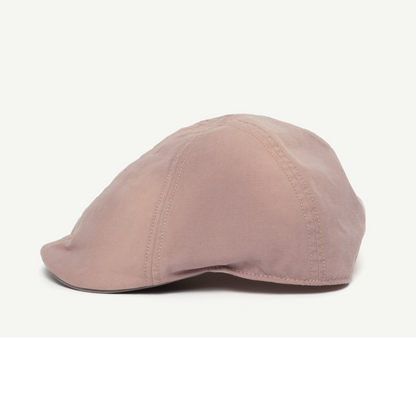 Goorin Bros. top three cotton duckbill ivy flatcap Back label Pink side view