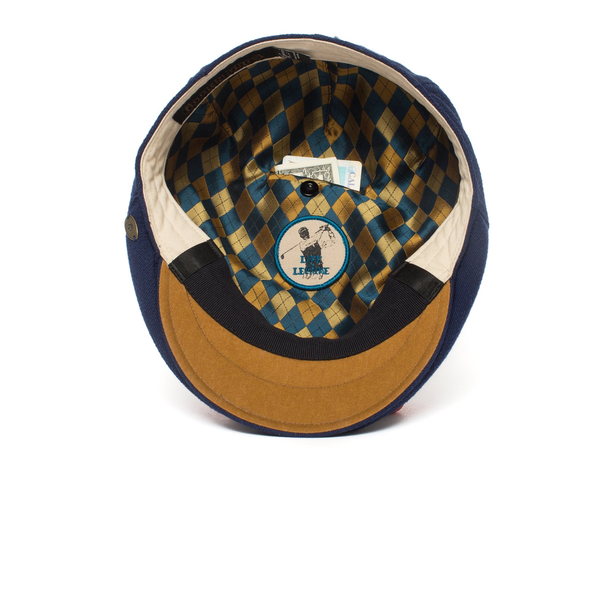 Goorin Bros. drive it home polyester low profile ivy flatcap Navy under view