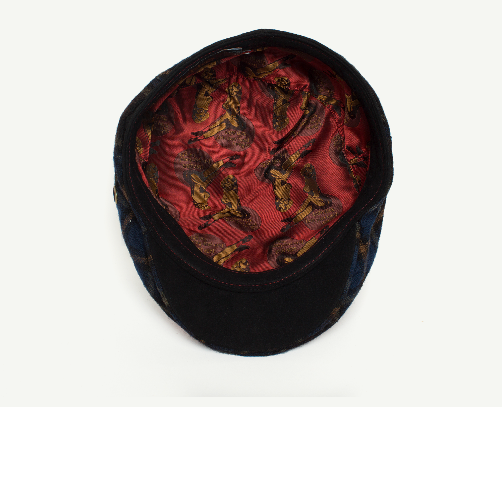 Goorin Bros. luck wool blend ivy flatcap Navy under view
