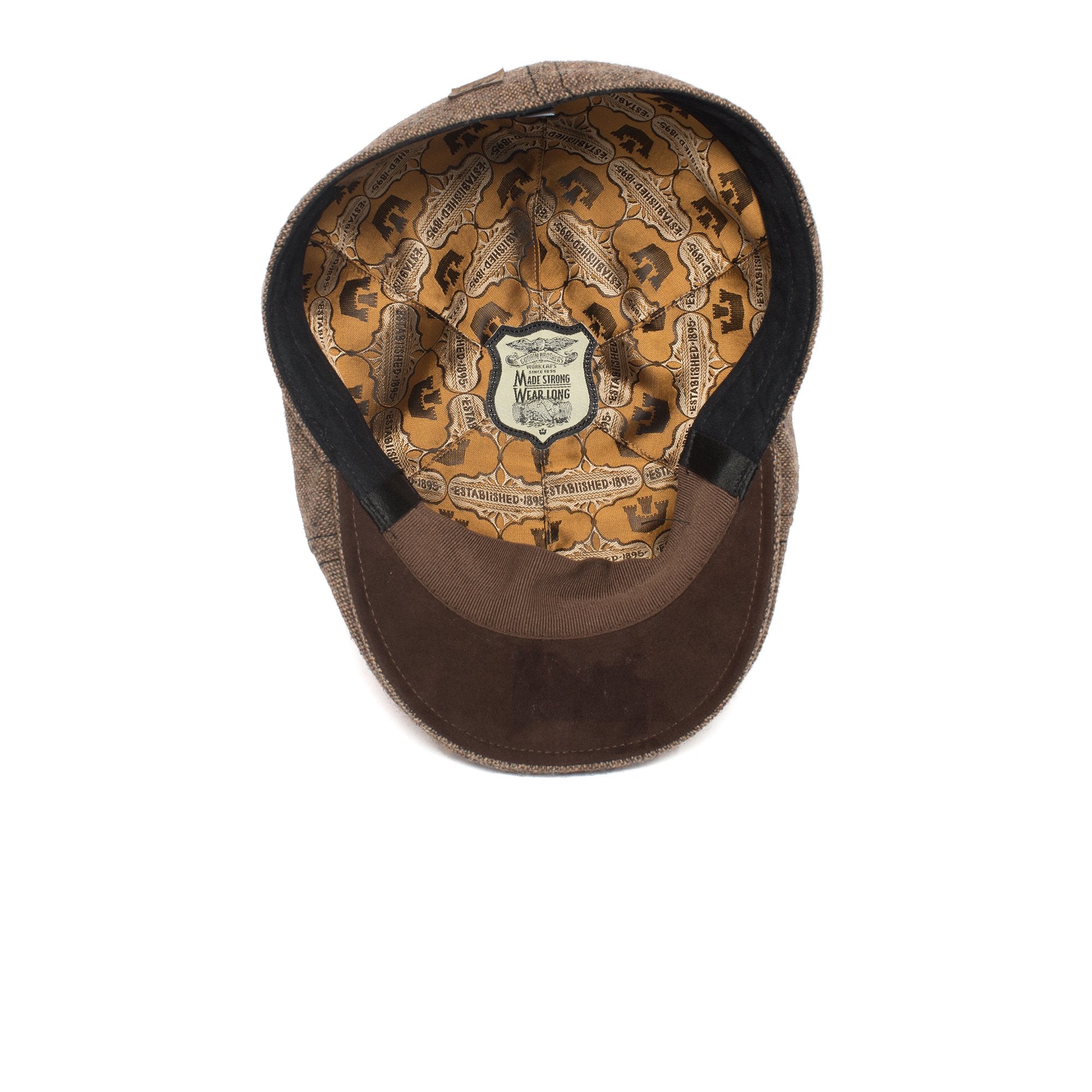 Goorin Bros. west wool blend 6 panel ivy flatcap Brown under view