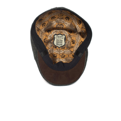 Goorin Bros. west wool blend 6 panel ivy flatcap Forest under view