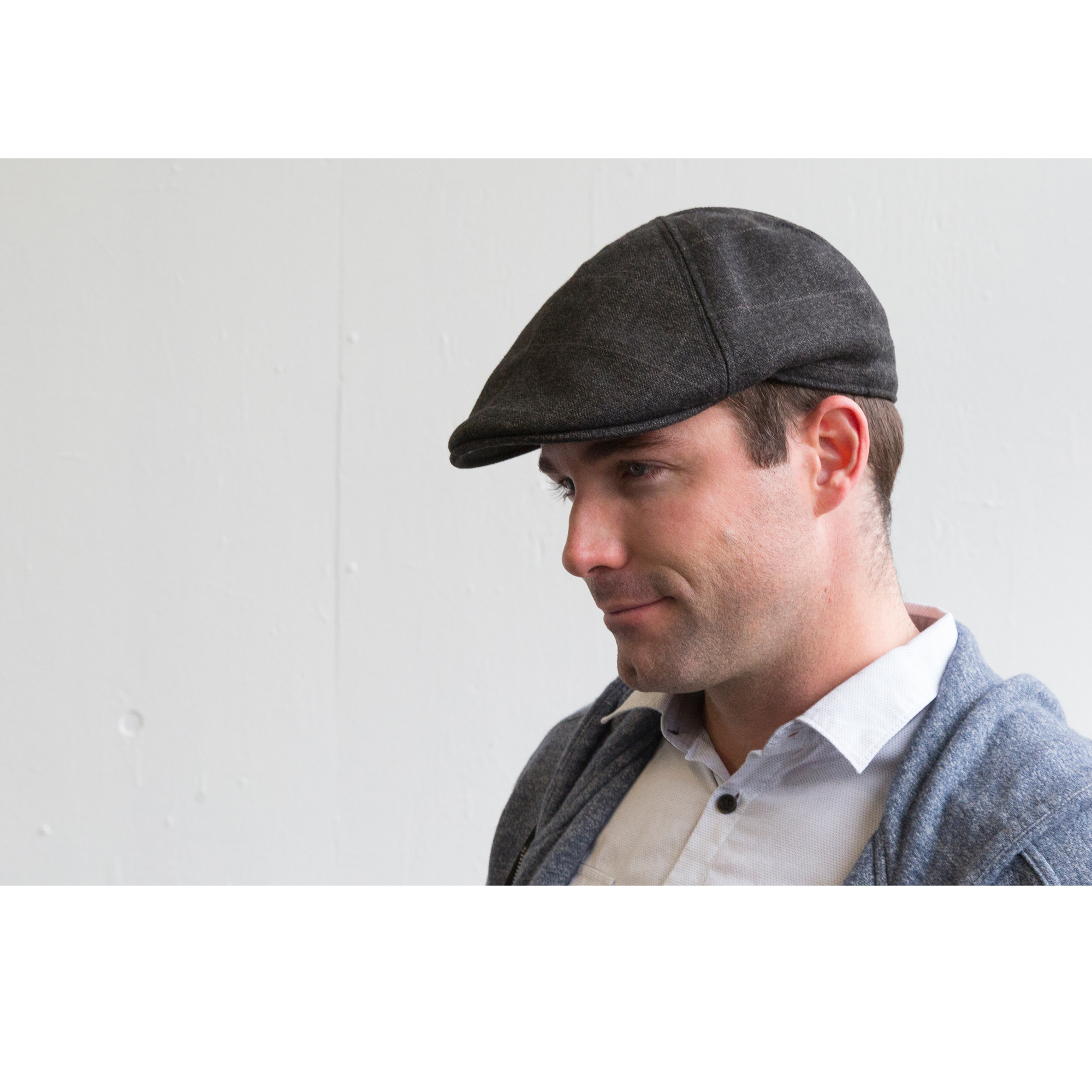 Goorin Bros. the necessity polyester 5 panel ivy flatcap Charcoal  mens styling