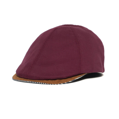 Goorin Bros. swamp water cotton 6 panel ivy flatcap Burgundy left side view