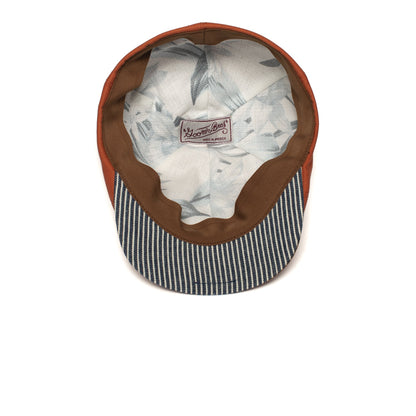 Goorin Bros. swamp water cotton 6 panel ivy flatcap Rust under view