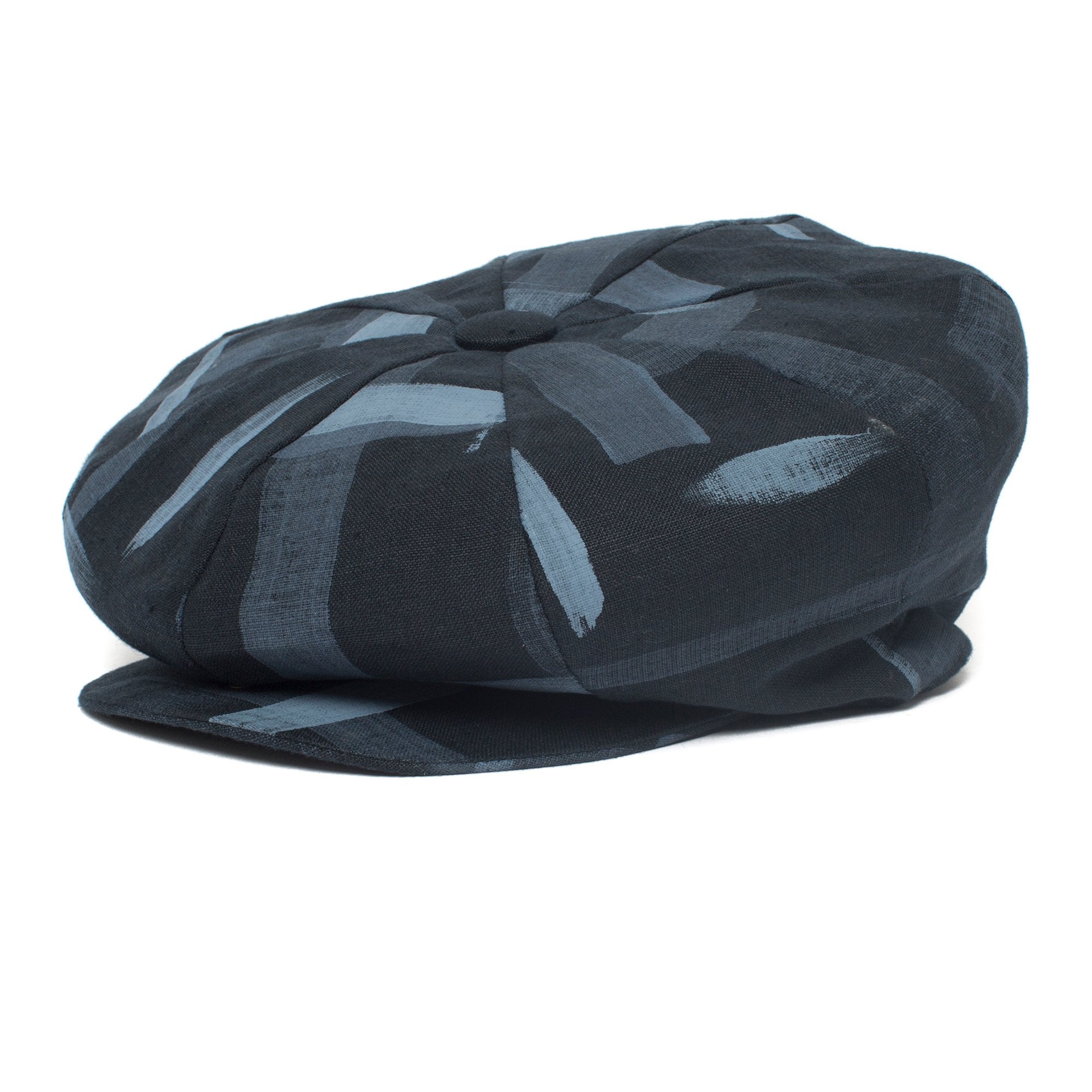 Goorin Bros. frenchmen linen gatsby flatcap Navy left side view