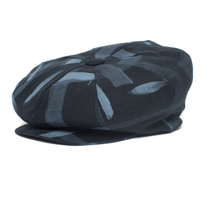 Goorin Bros. frenchmen linen gatsby flatcap Navy left side view