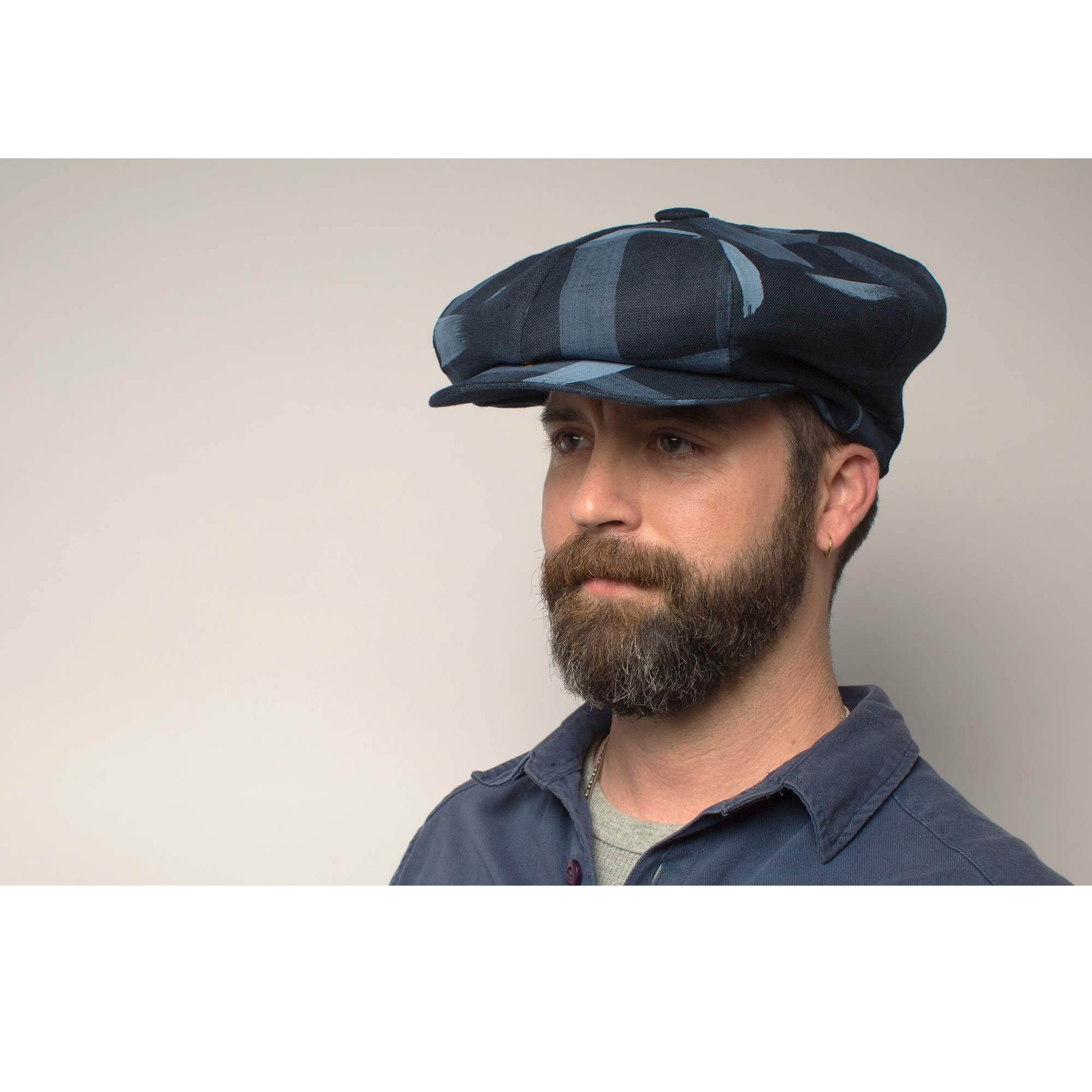 Goorin Bros. frenchmen linen gatsby flatcap Navy  mens styling