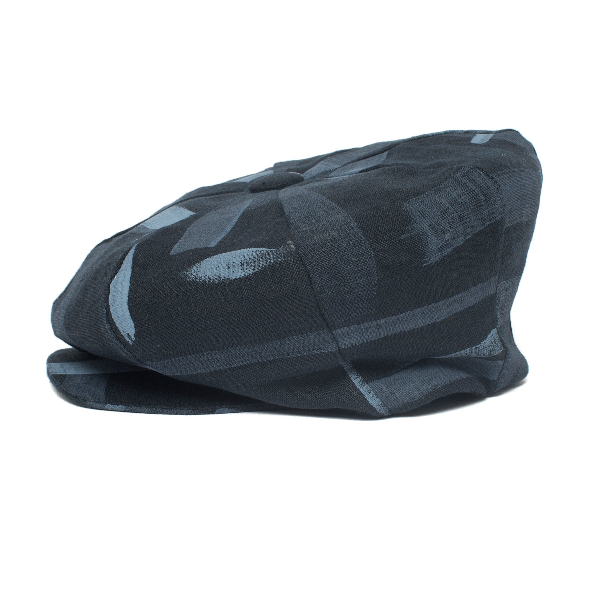 Goorin Bros. frenchmen linen gatsby flatcap Navy side view
