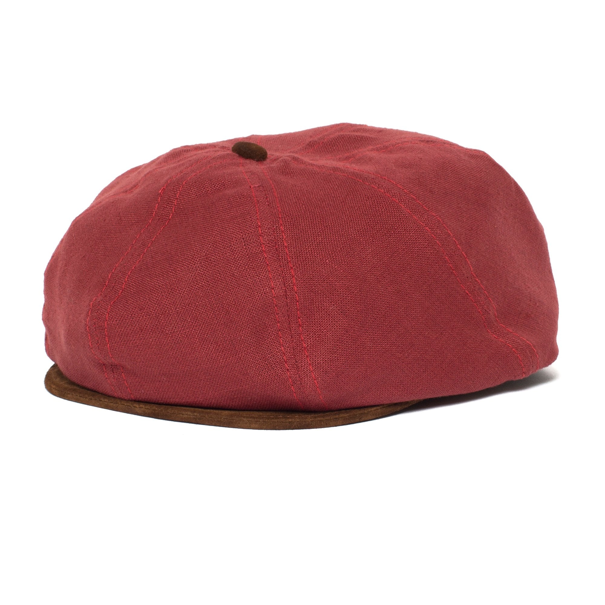 Goorin Bros. magazine linen gatsby flatcap Red left side view