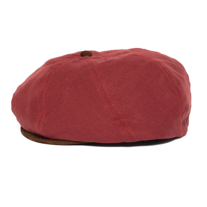 Goorin Bros. magazine linen gatsby flatcap Red side view