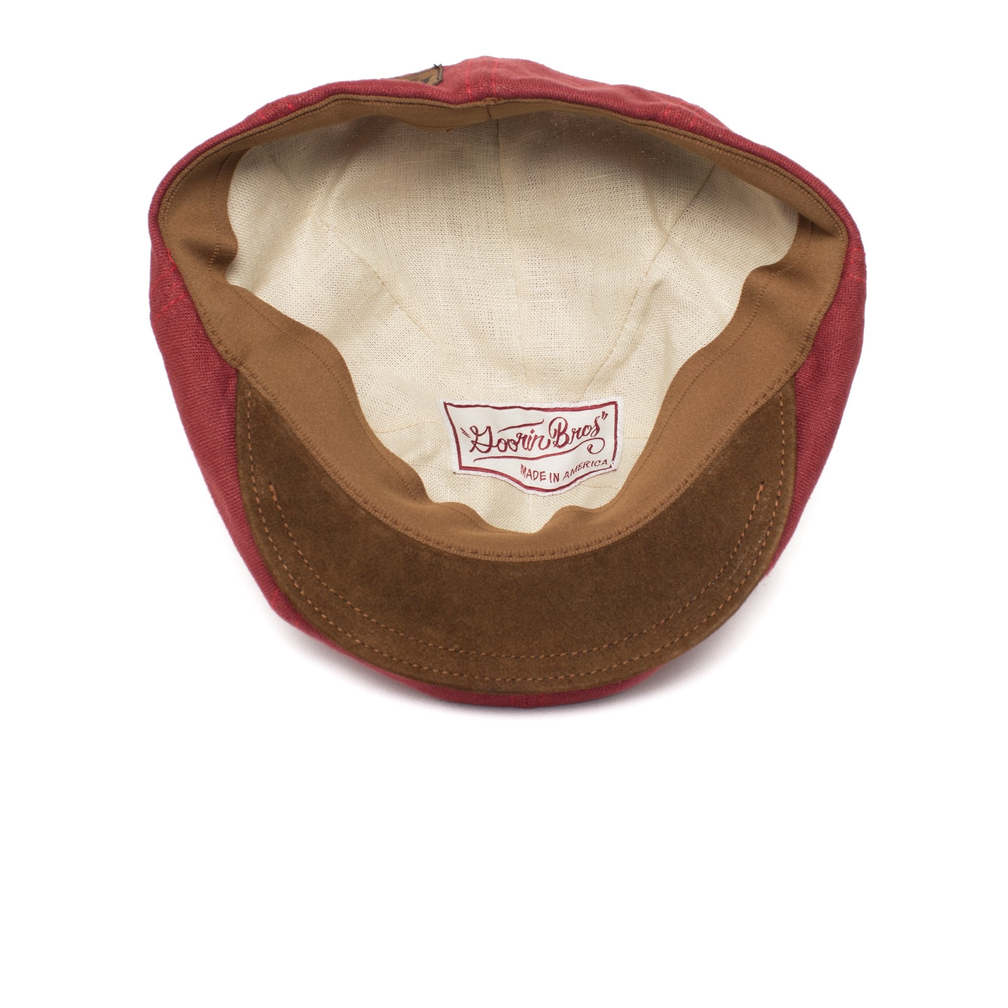 Goorin Bros. magazine linen gatsby flatcap Red under view