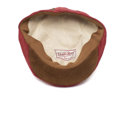 Goorin Bros. magazine linen gatsby flatcap Red under view