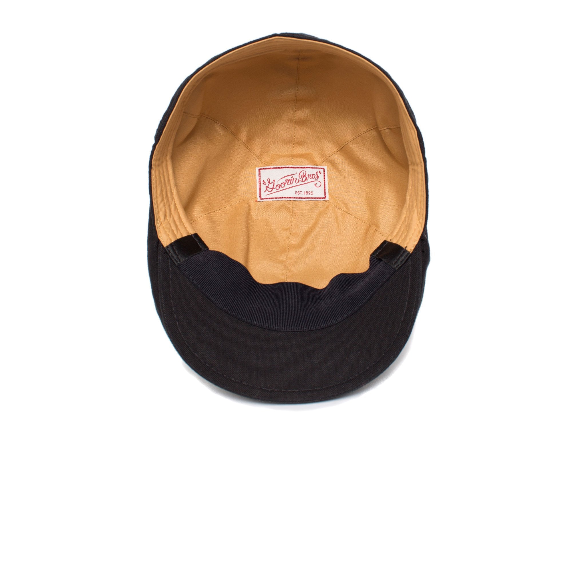 Goorin Bros. day trip cotton ivy flatcap Black under view