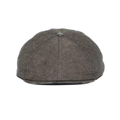 Goorin Bros. breakwater bay linen gatsby flatcap Black front view