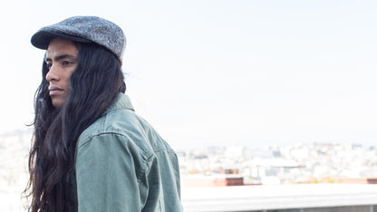 Goorin Bros. north point wool blend ivy flatcap Black  hero shot on male model