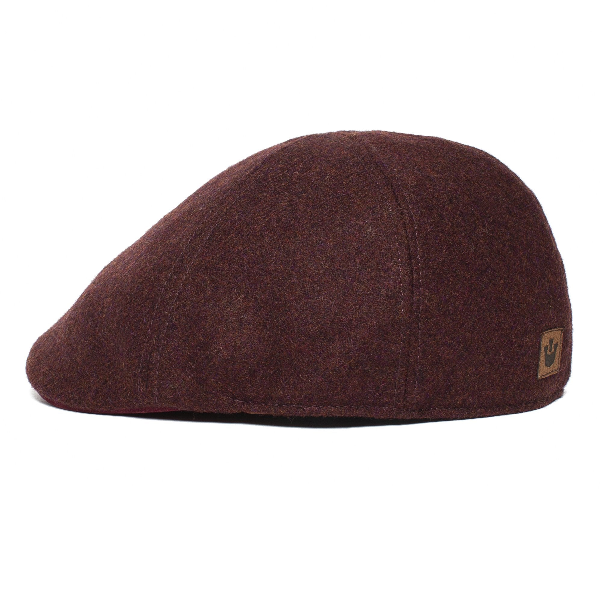 Goorin Bros. wrigley wool blend 6 panel duckbill flatcap Burgundy side view