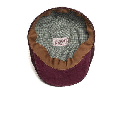 Goorin Bros. wrigley wool blend 6 panel duckbill flatcap Burgundy under view