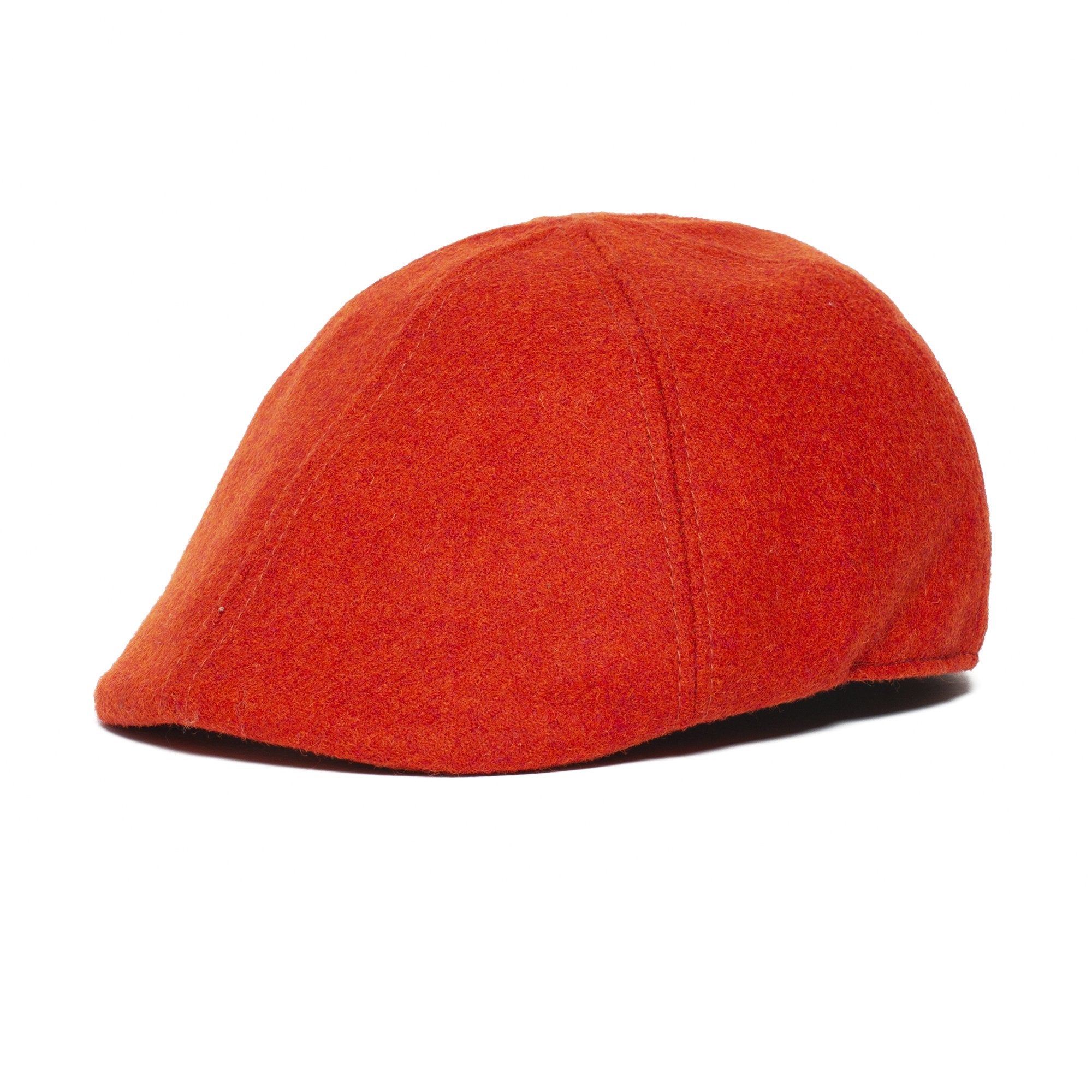 Goorin Bros. wrigley wool blend 6 panel duckbill flatcap Orange left side view