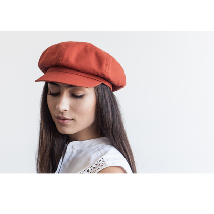 Goorin Bros. spitfire cotton gatsby flatcap Rust  womens styling