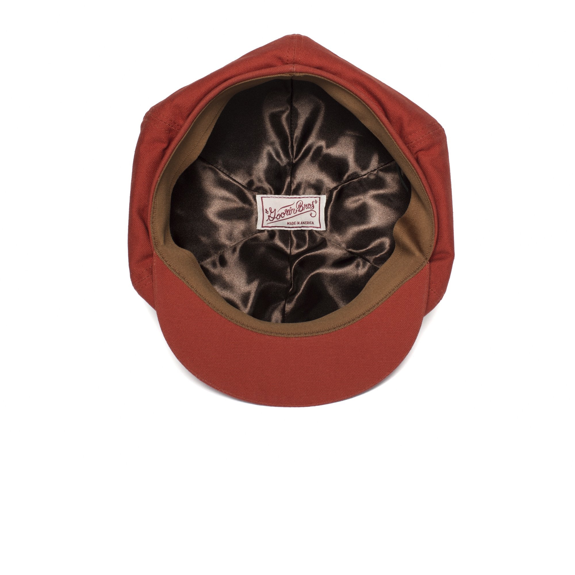 Goorin Bros. spitfire cotton gatsby flatcap Rust under view