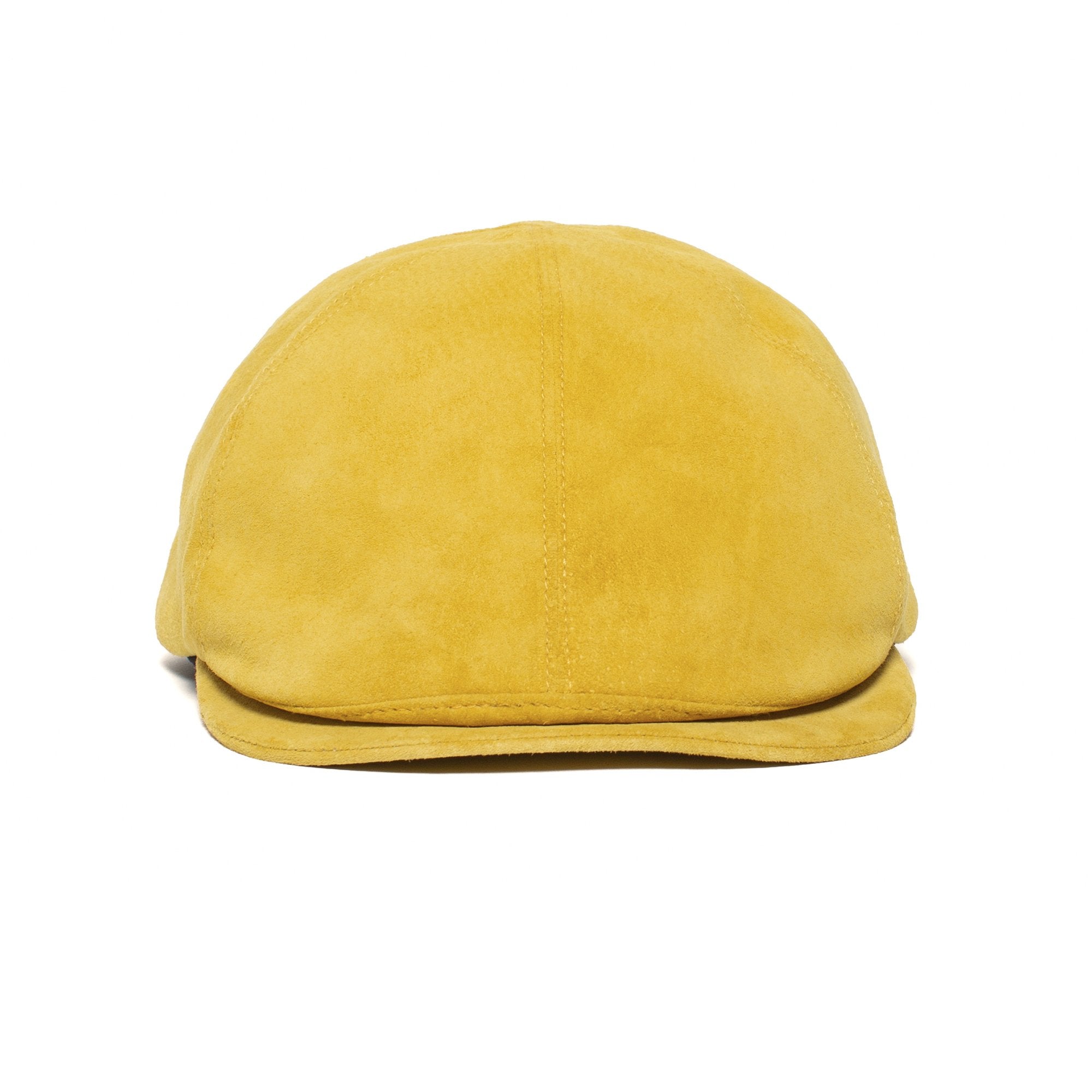 Goorin Bros. slim bill suede 6 panel ivy flatcap Yellow front view