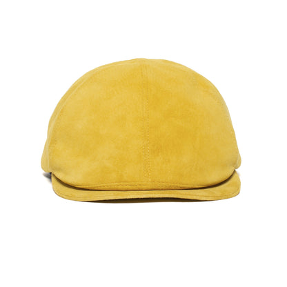 Goorin Bros. slim bill suede 6 panel ivy flatcap Yellow front view
