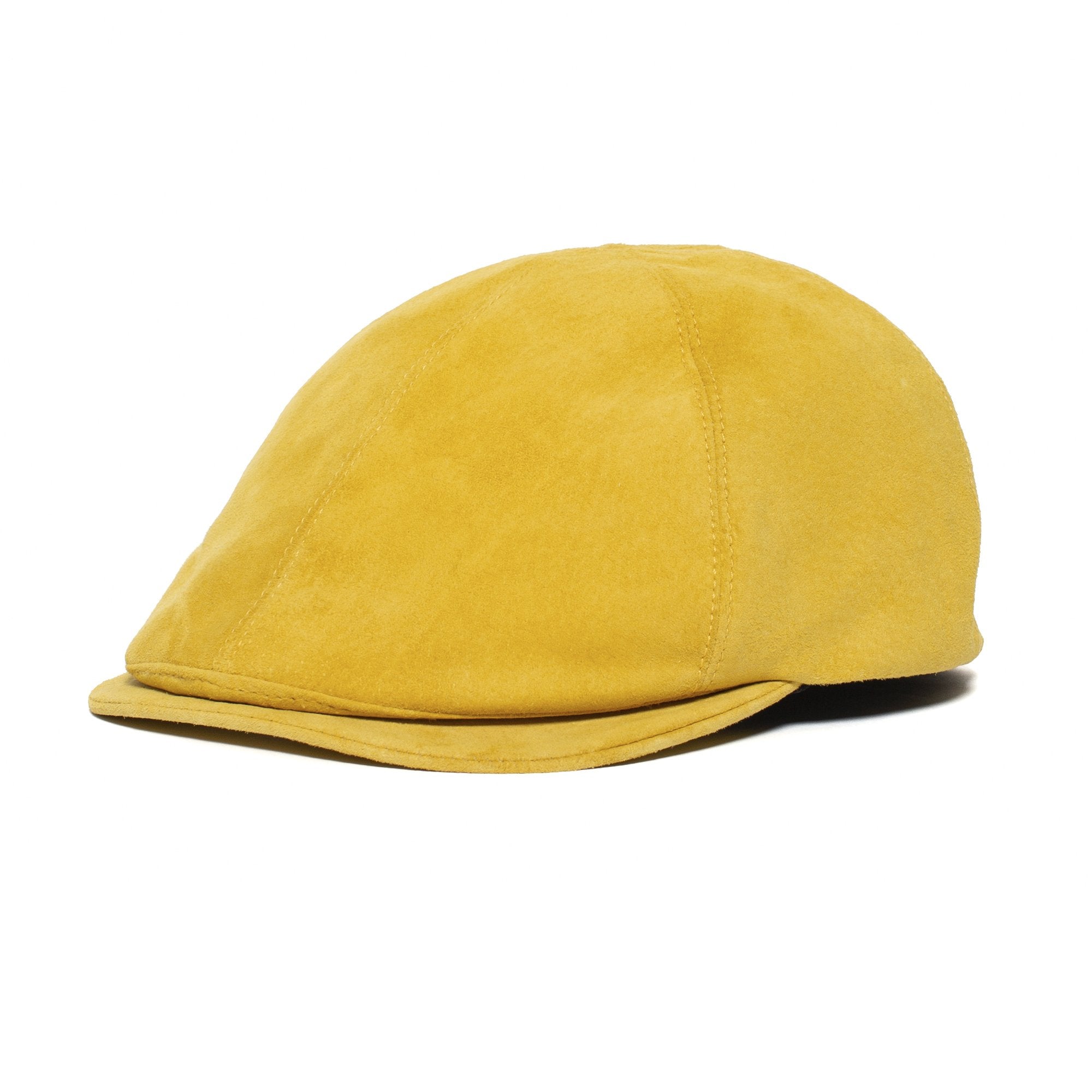 Goorin Bros. slim bill suede 6 panel ivy flatcap Yellow left side view