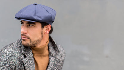 Goorin Bros. peep dawg cotton ivy flatcap Navy  hero shot on male model