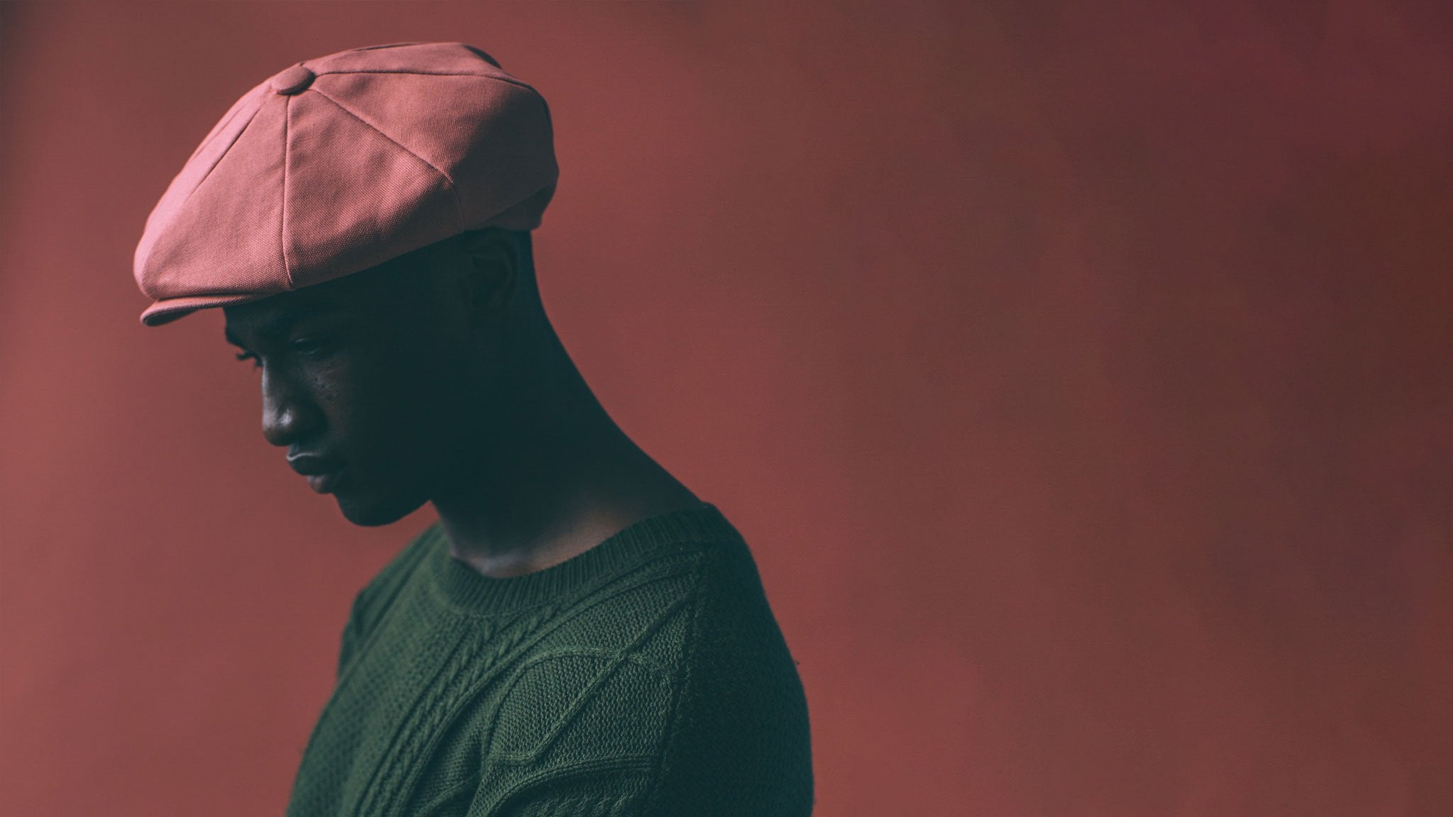Goorin Bros. peep dawg cotton ivy flatcap Red  hero shot on male model