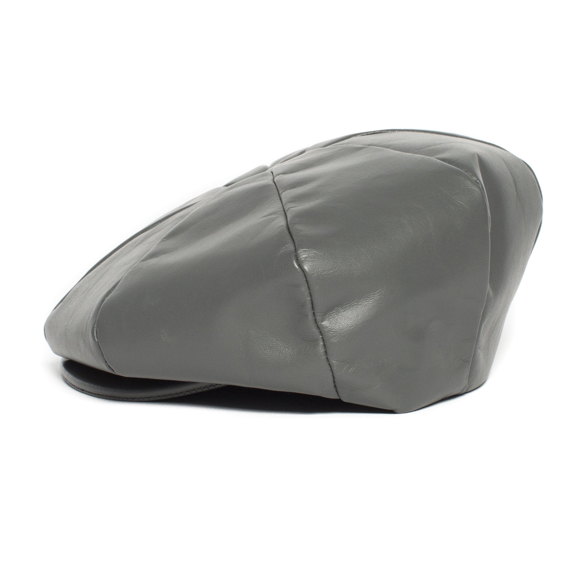 Goorin Bros. mr ash leather gatsby flatcap Grey side view