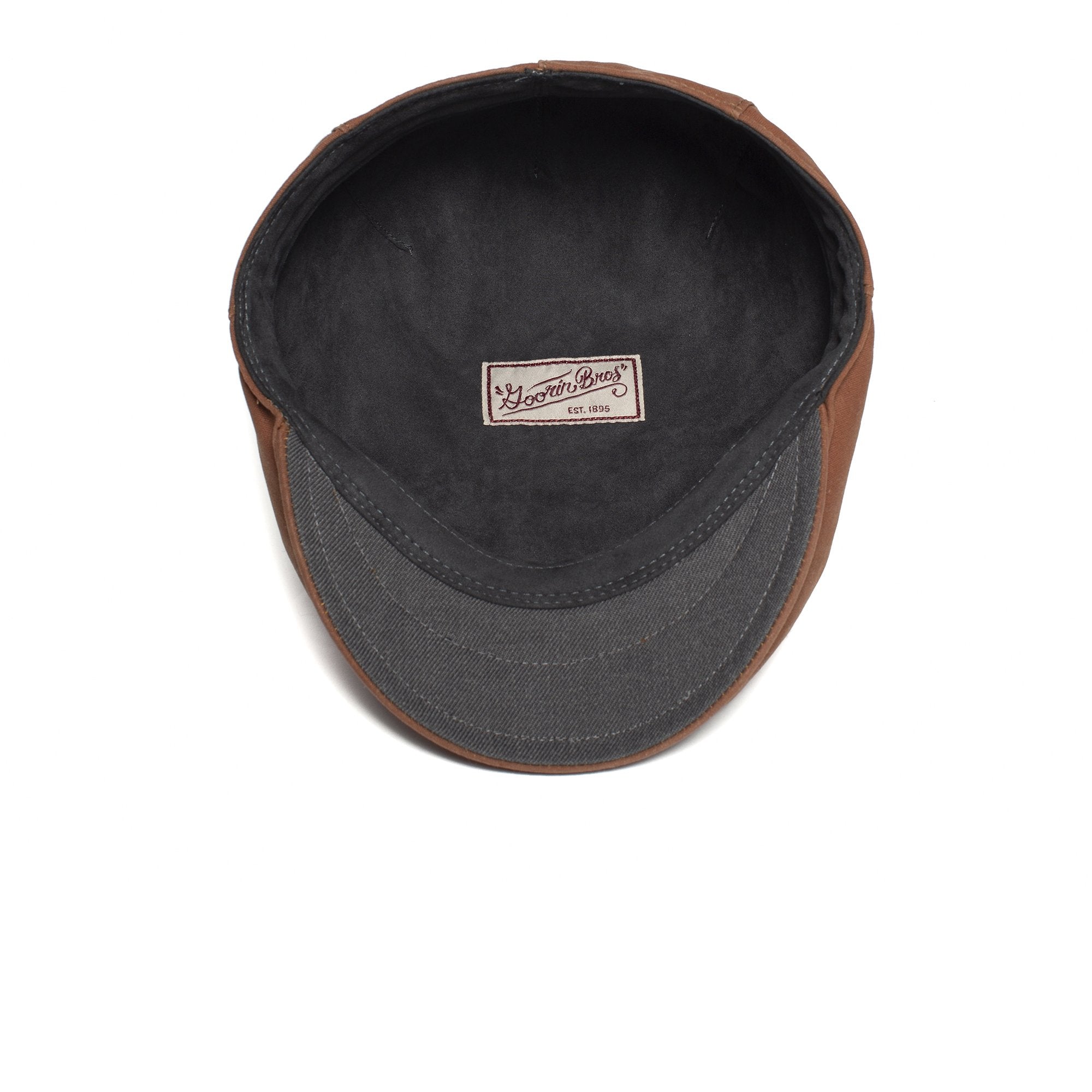 Goorin Bros. rain cloud cotton low profile ivy flatcap Brown under view
