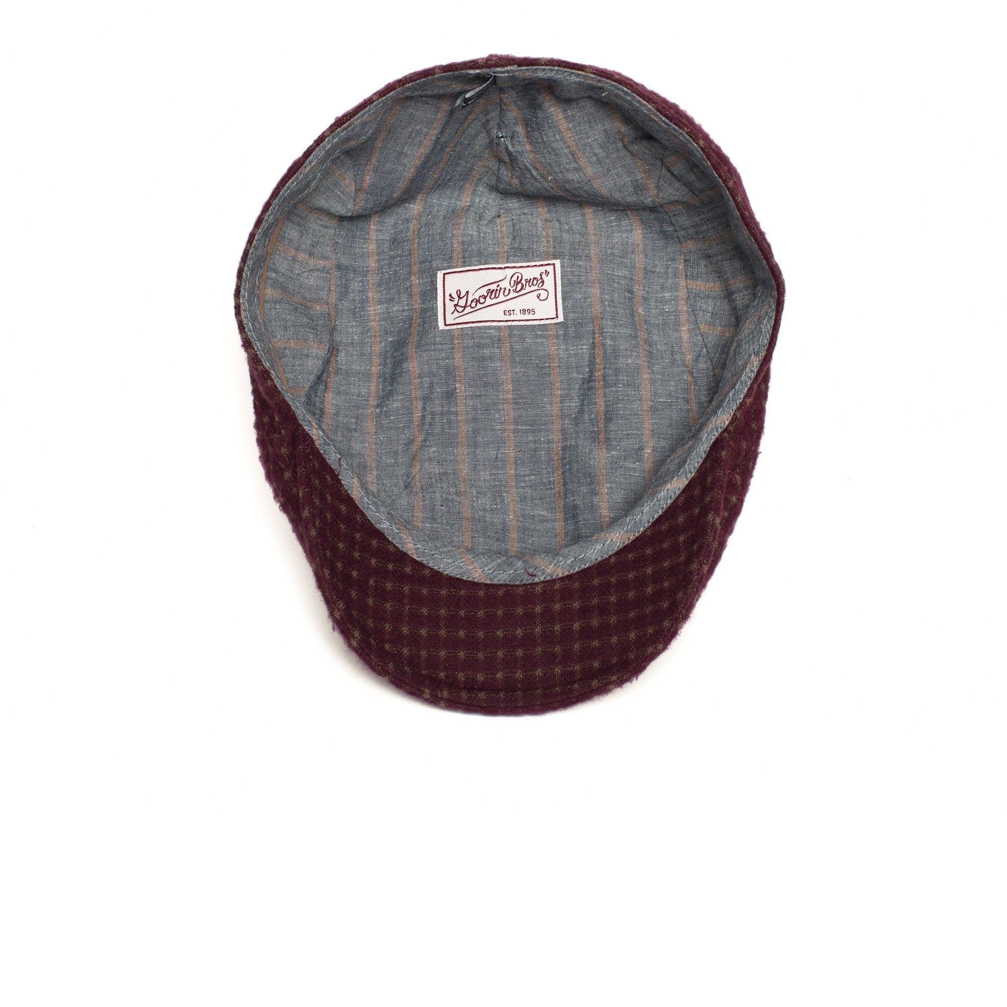 Goorin Bros. come over cotton low profile ivy flatcap Maroon under view