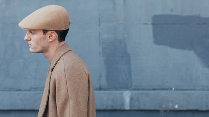 Goorin Bros. milan winters wool blend blocked ivy flatcap Camel  hero shot on male model