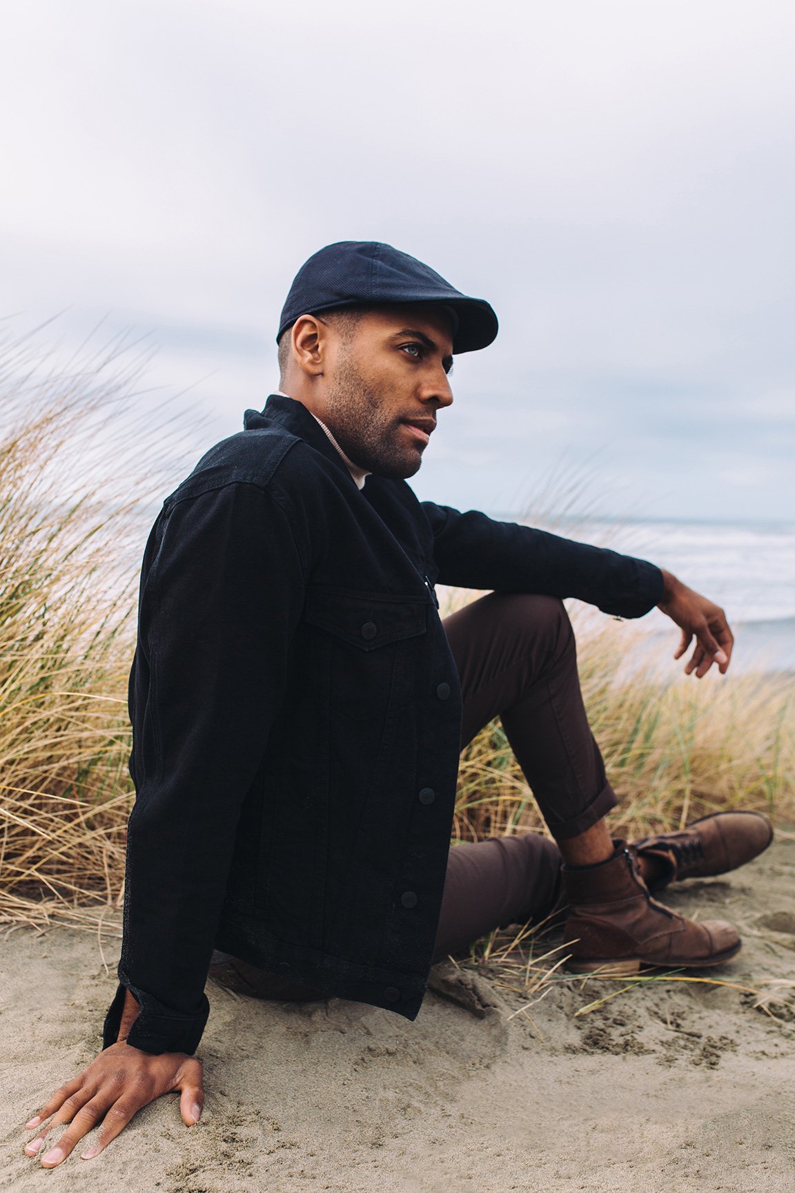 Goorin Bros. clean oceans cotton 6 panel ivy flatcap Black Lifestyle Mens