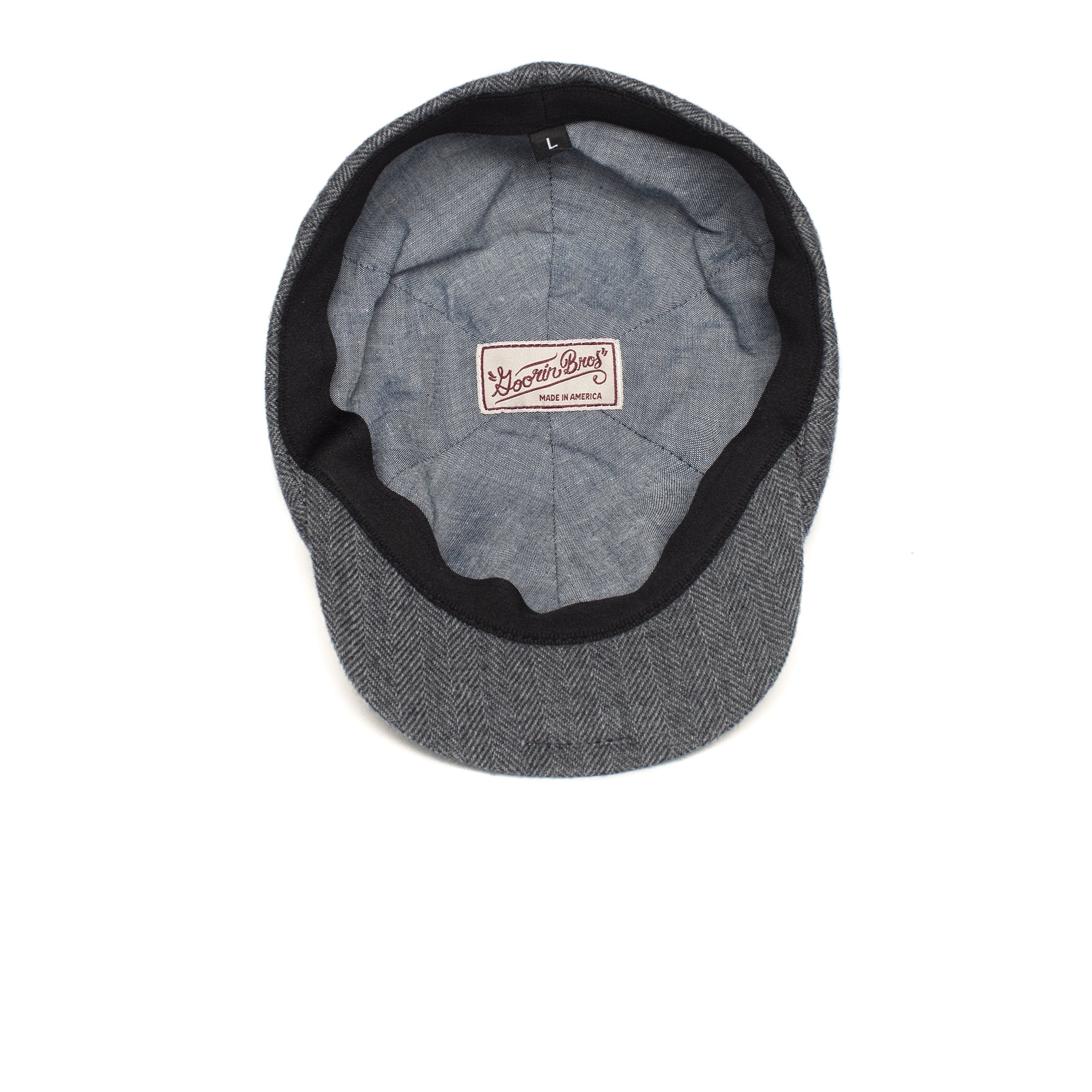 Goorin Bros. fly high cotton 6 panel duckbill flatcap Charcoal under view