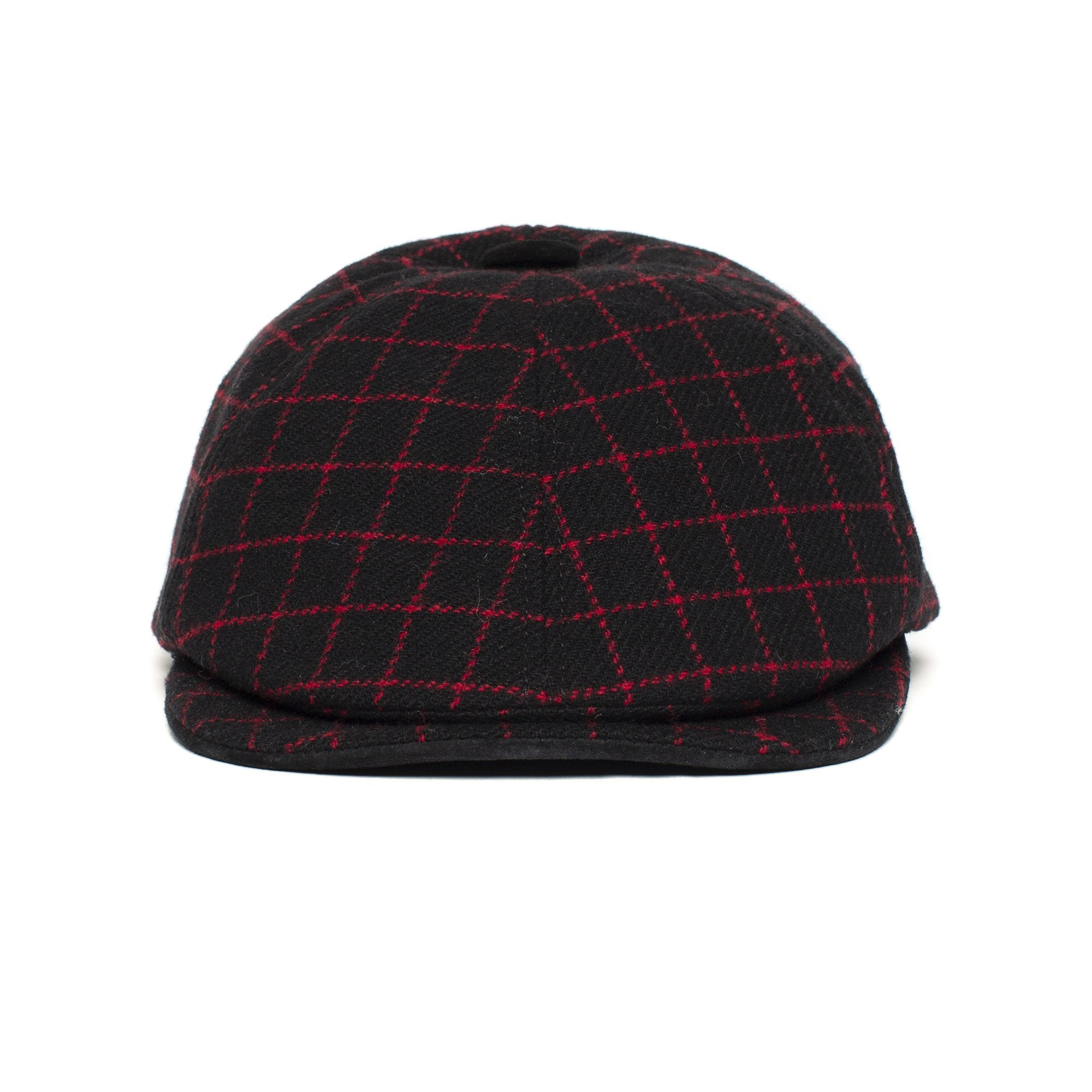 Goorin Bros. on fire wool blend 6 panel duckbill flatcap Black front view