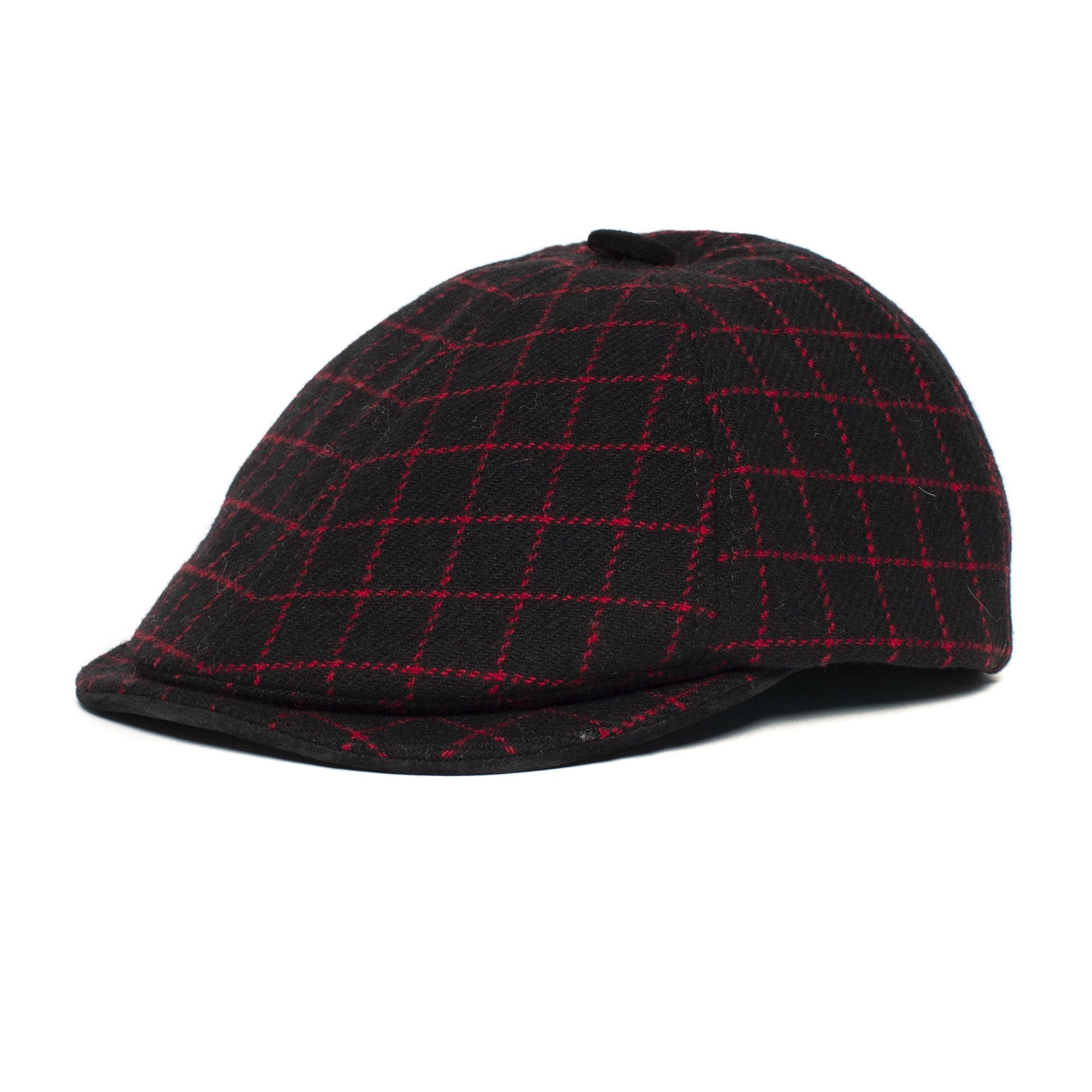 Goorin Bros. on fire wool blend 6 panel duckbill flatcap Black left side view