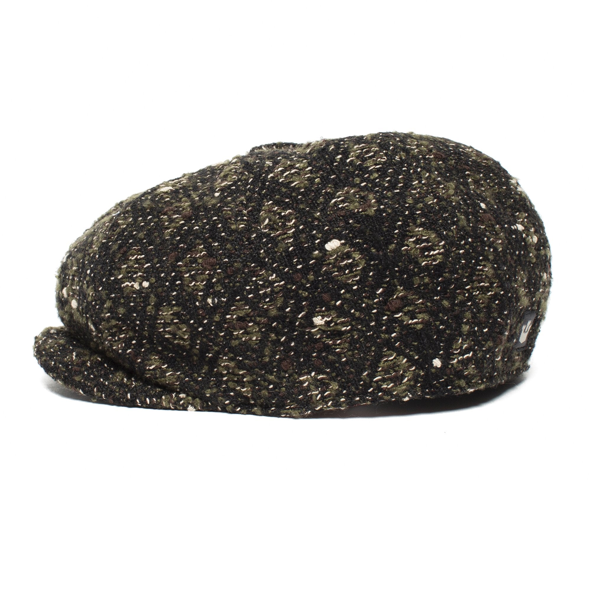 Goorin Bros. black hole polyester newsboy flatcap Olive side view