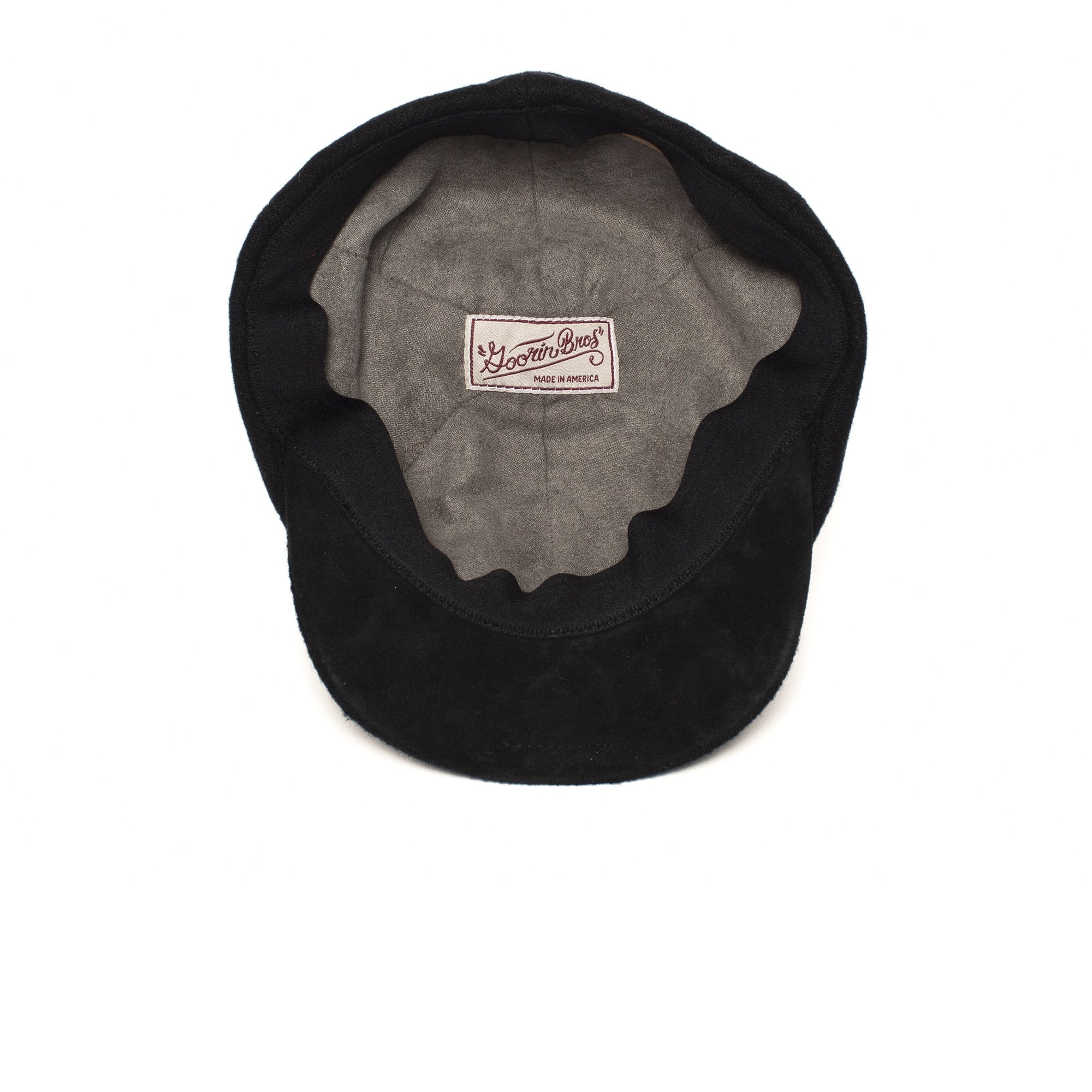 Goorin Bros. ronald amos wool blend 6 panel ivy flatcap Black under view