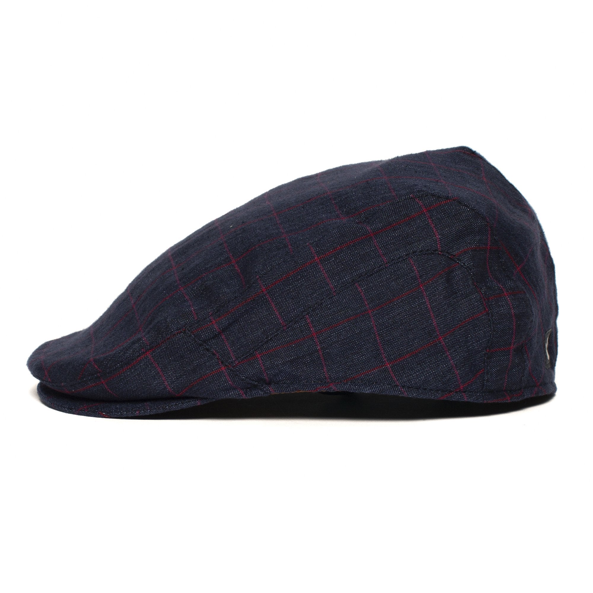 Goorin Bros. caspian linen ivy flatcap Navy side view