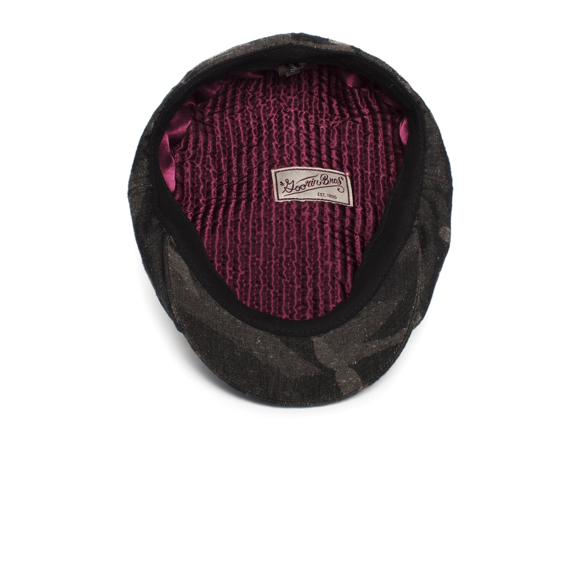 Goorin Bros. man of the world polyester gatsby flatcap Black under view