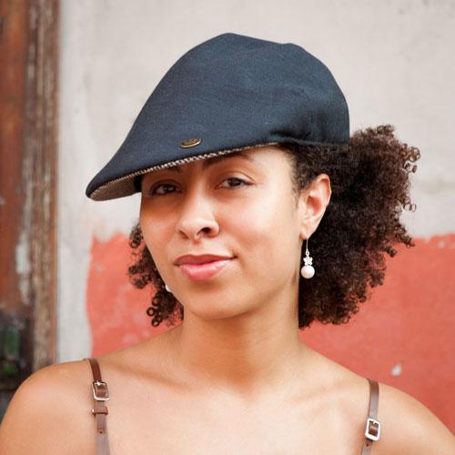 Goorin Bros. duke cotton ivy flatcap Navy  womens styling
