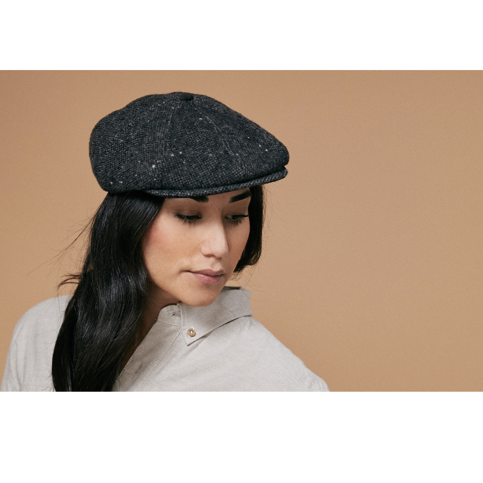 Goorin Bros. sammy wool blend gatsby flatcap Charcoal  womens styling
