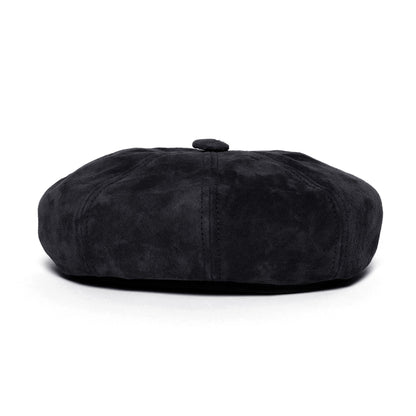 Goorin Bros. ruthy leather cabbie Black back view