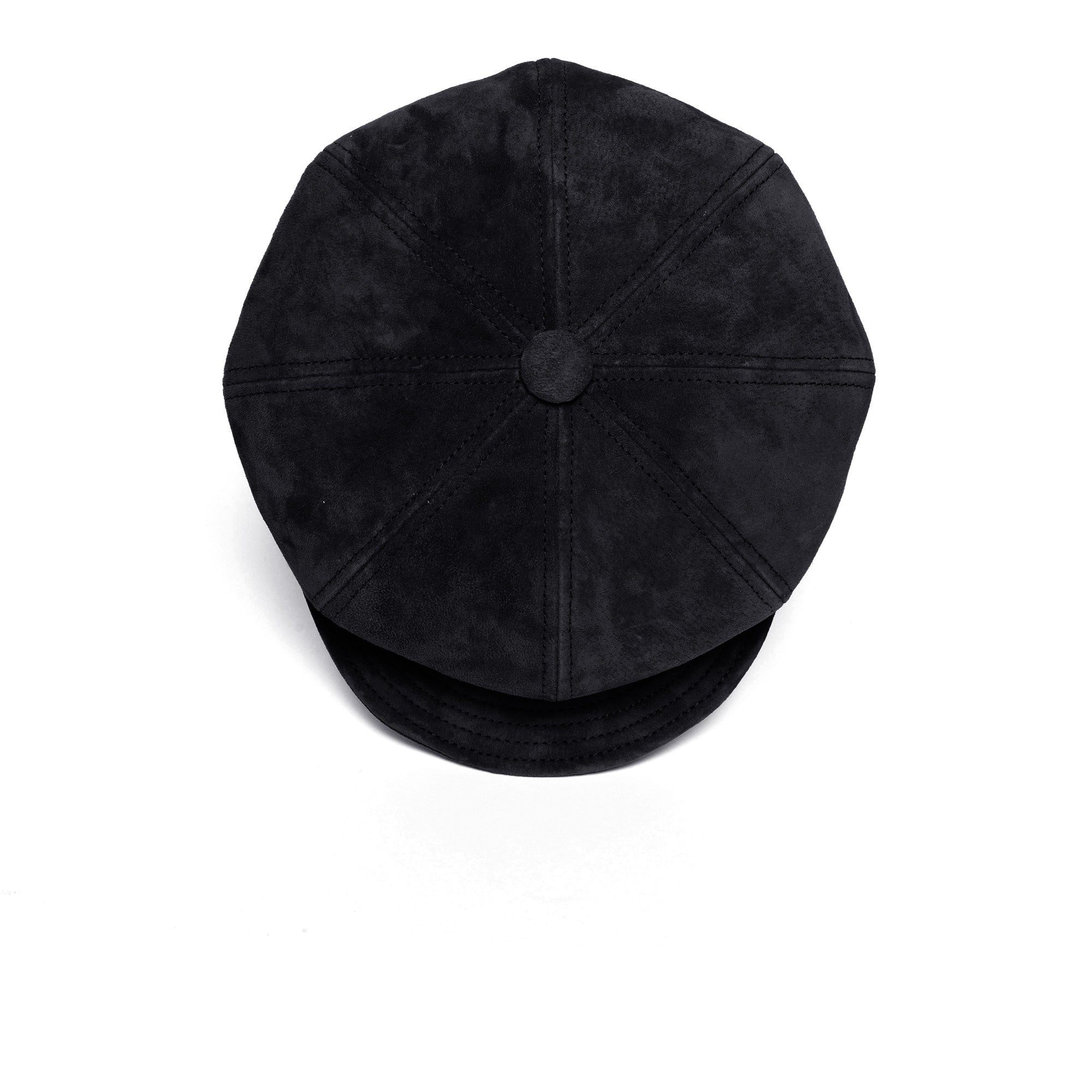 Goorin Bros. ruthy leather cabbie Black top view