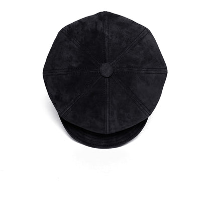 Goorin Bros. ruthy leather cabbie Black top view
