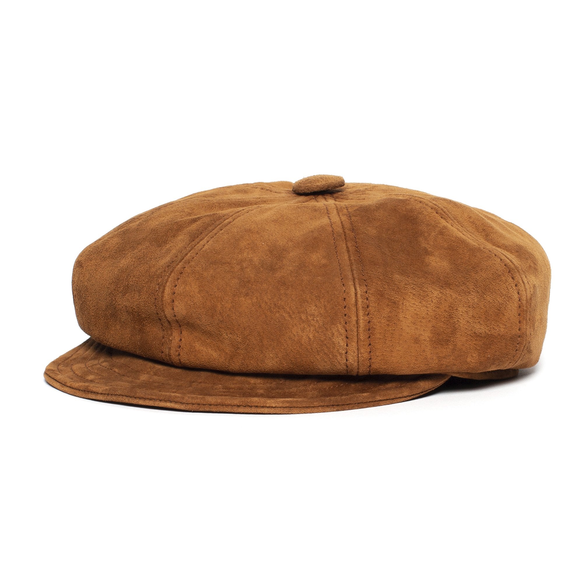 Goorin Bros. ruthy leather cabbie Tan left side view