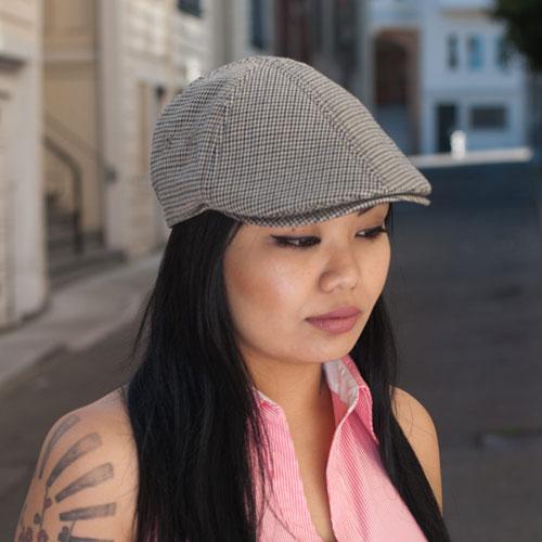 Goorin Bros. bet me polyester gatsby flatcap Tan  womens styling